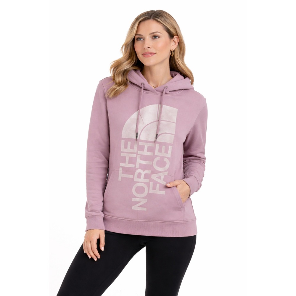 THE NORTH FACE Mauve Logo Hoodie Women's Large Pullover Sweatshirt